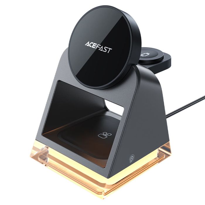 Безпроводова зарядка Acefast E17 desktop 3-in-1 Black