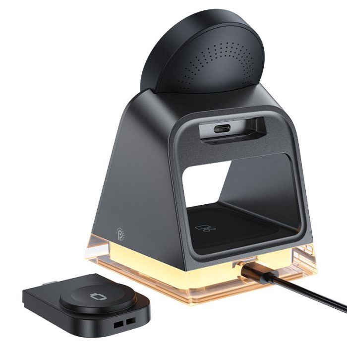 Безпроводова зарядка Acefast E17 desktop 3-in-1 Black