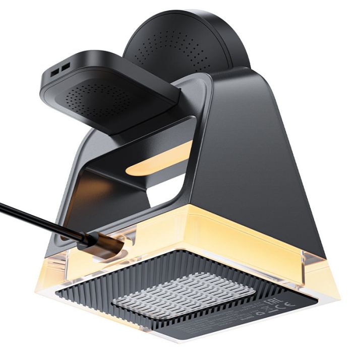 Безпроводова зарядка Acefast E17 desktop 3-in-1 Black
