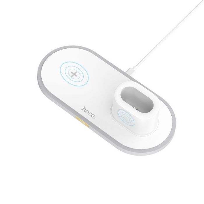 Бездротова зарядка HOCO CW21 3in1 Білий