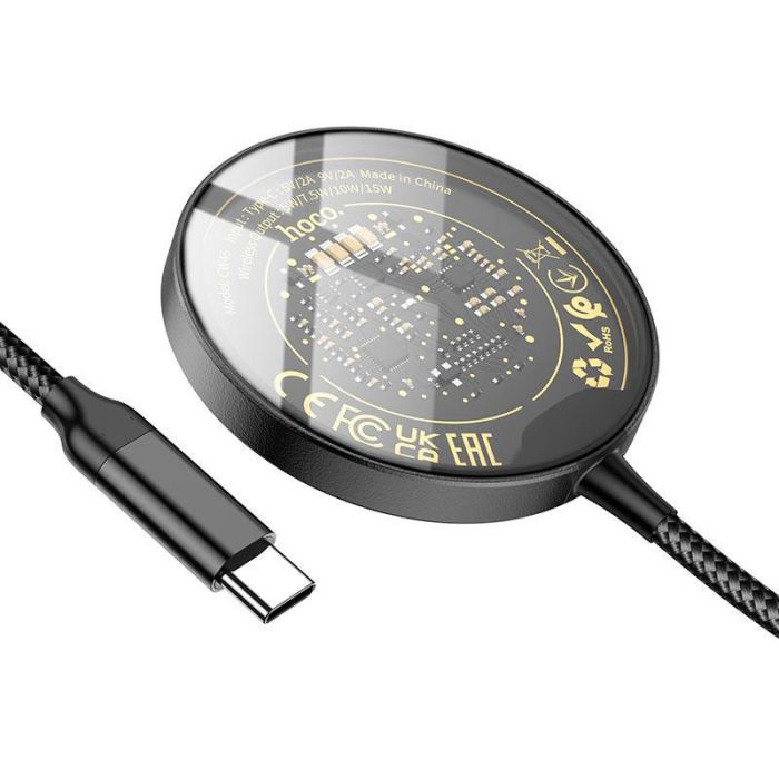 Беспроводная зарядка Hoco CW45 Discovery Edition 3-in-1 Black