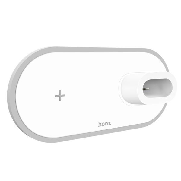 Бездротова зарядка HOCO CW21 3in1 Білий