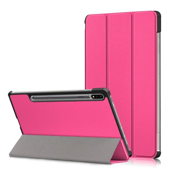 Чохол Samsung Tab S7 FE 2021 Sm-T735 T730 3fold Hotpink