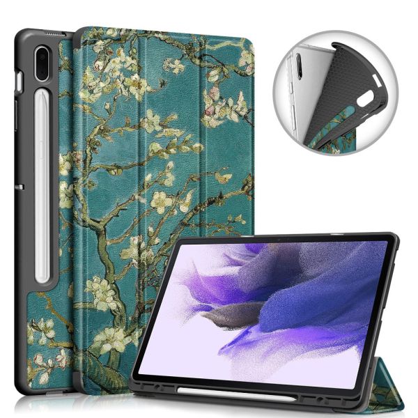 Чохол GumPrint with holder Samsung Galaxy Tab S7 FE/S7 Plus/S8 Plus 12.4 Sakura