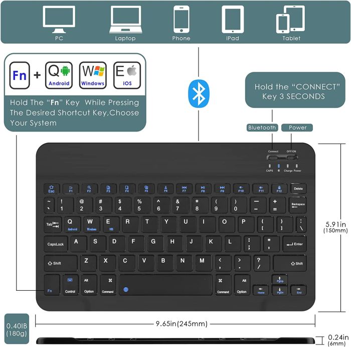 Чохол клавіатура Gum Spen holder Samsung Galaxy Tab S6 Lite Bluetooth Keyboard