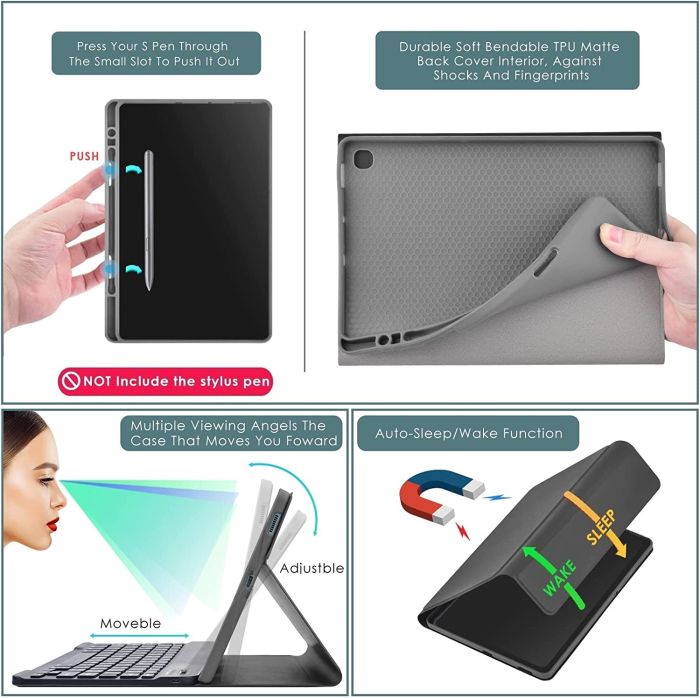 Чохол клавіатура Gum Spen holder Samsung Galaxy Tab S6 Lite Bluetooth Keyboard