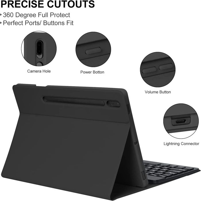 Чехол клавиатура с pen holder Samsung Galaxy Tab S7 Plus/S8 plus 12.4 Bluetooth Keyboard