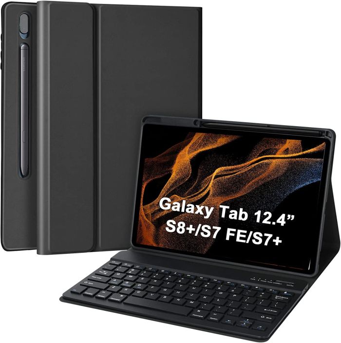 Чехол клавиатура с pen holder Samsung Galaxy Tab S7 Plus/S8 plus 12.4 Bluetooth Keyboard