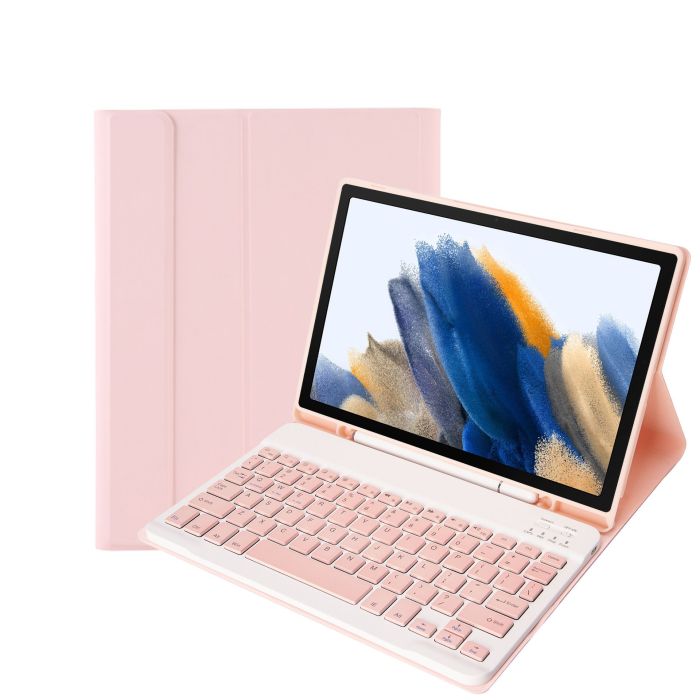 Чехол клавиатура Samsung Galaxy Tab A11+ / A9 Plus Bluetooth Keyboard with TP Pink