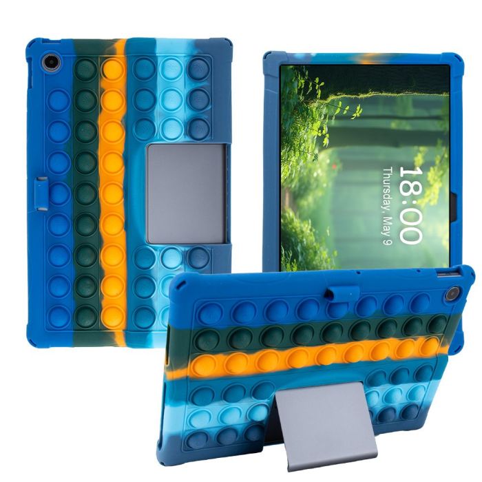Чехол Silicon Popit Lenovo Tab P11/P11 Plus J606 J616 J607 Rainbow Darkblue