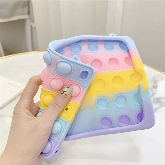 Чохол Silicon Popit Samsung Galaxy Tab S6 Lite Rainbow Violet