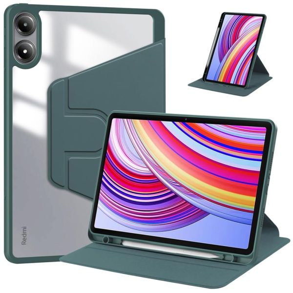 Чохол TOBY Pen holder 360 Poco Pad 12.1 / Xiaomi Redmi Pad Pro 2024 DarkGreen