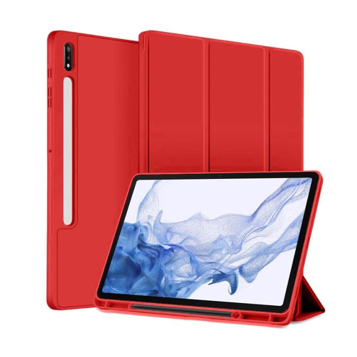 Чехол с Slot for Stylus для Samsung Galaxy Tab S7 FE 12.4" / S7+ / S8+ Красный