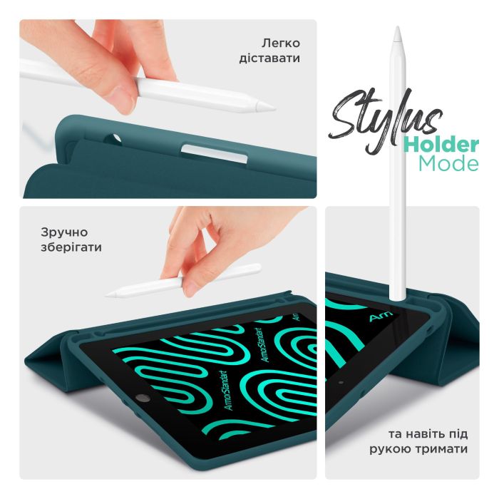 Чохол Gum Active Pen holder Lenovo Tab P11 11.5 TB350 TB355 DarkGreen