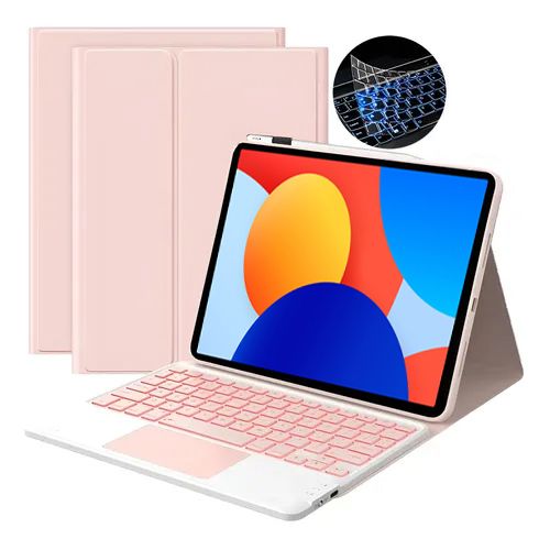 Чехол клавиатура Xiaomi Redmi Pad SE (11") 2023 Bluetooth Keyboard Pink