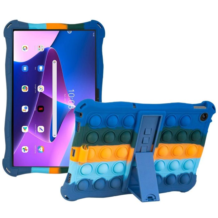 Чохол Silicon Popit Lenovo Tab M10 3rd Gen TB328XU TB328FU Rainbow DarkBlue