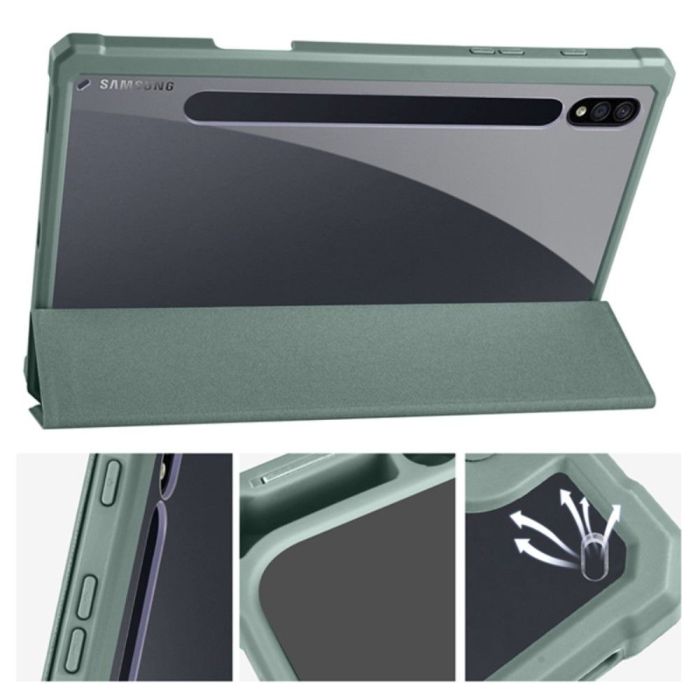 Чехол TOBY Gum Spen holder Samsung Galaxy Tab S10 Ultra/S9 Ultra 14.6 DarkGreen