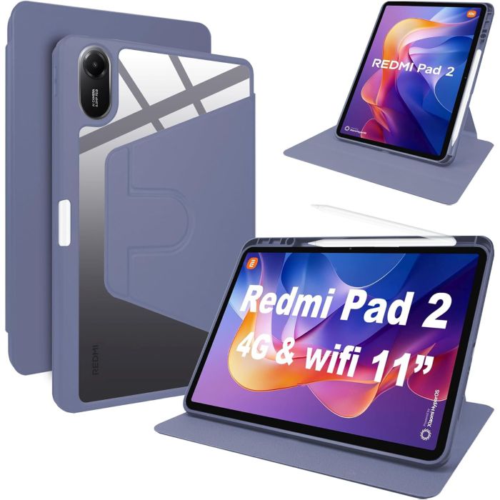 Чохол TOBY Pen holder 360 Xiaomi Redmi Pad 2 2025 Violet