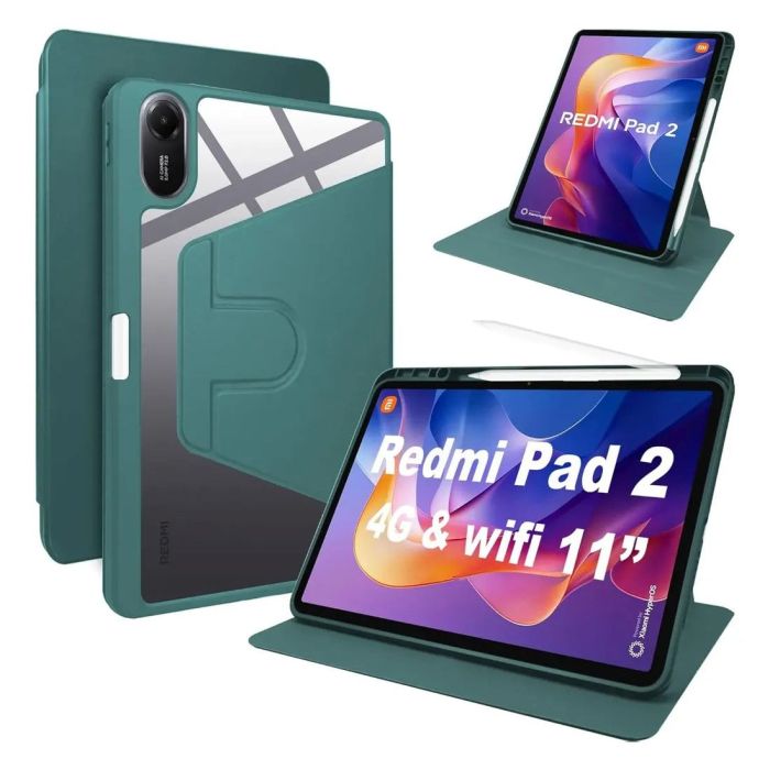 Чохол TOBY Pen holder 360 Xiaomi Redmi Pad 2 2025 DarkGreen