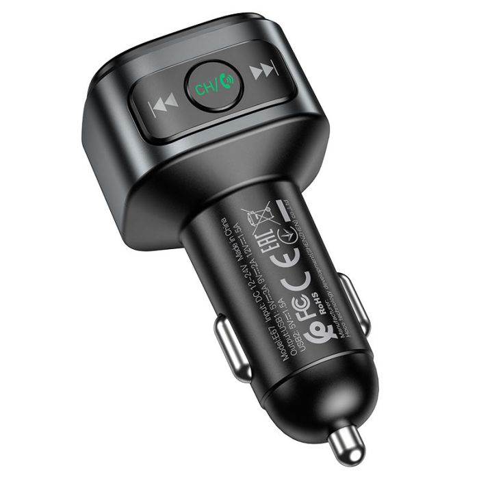 АЗУ FM модулятор HOCO E67 QC3.0 Черный