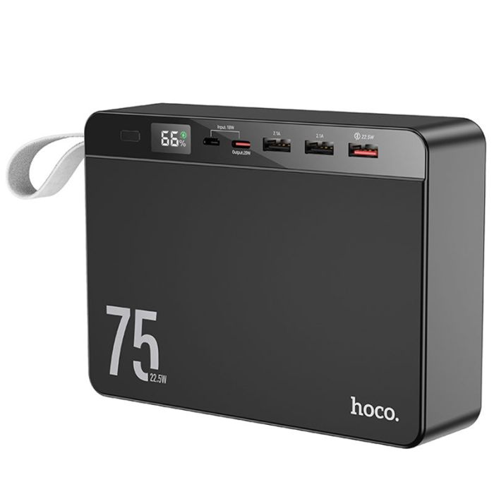 Power Bank Hoco J94 Overlord 22.5W 75000 mAh Чорний