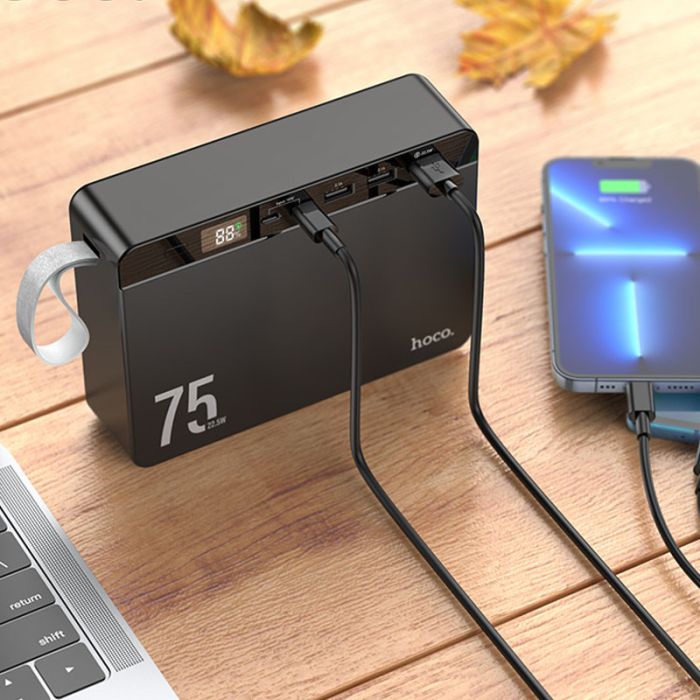 Power Bank Hoco J94 Overlord 22.5W 75000 mAh Чорний