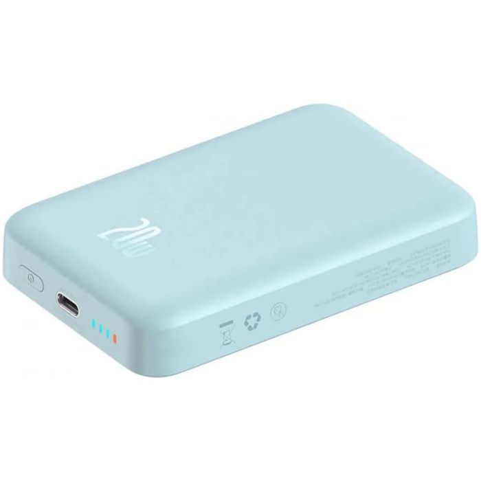 Power Bank Baseus Magnetic Mini OS 20W c Бездротова зарядка 10000 mAh (PPCX110105) Purple
