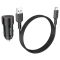 Автомобільна зарядка Borofone BZ19A QC3.0 Type-C Black
