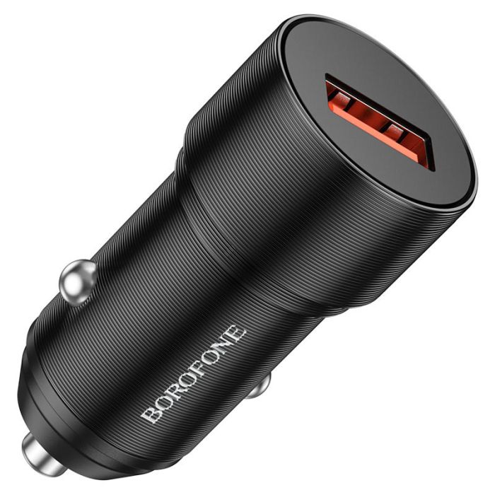 Автомобільна зарядка Borofone BZ19A QC3.0 Type-C Black