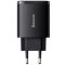 Мережева зарядка Baseus Compact Quick Charger 30W QC+ PD (1Type-C + 2USB) (CCXJ-E) Чорний