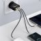 Мережева зарядка Baseus Compact Quick Charger 30W QC+ PD (1Type-C + 2USB) (CCXJ-E) Чорний