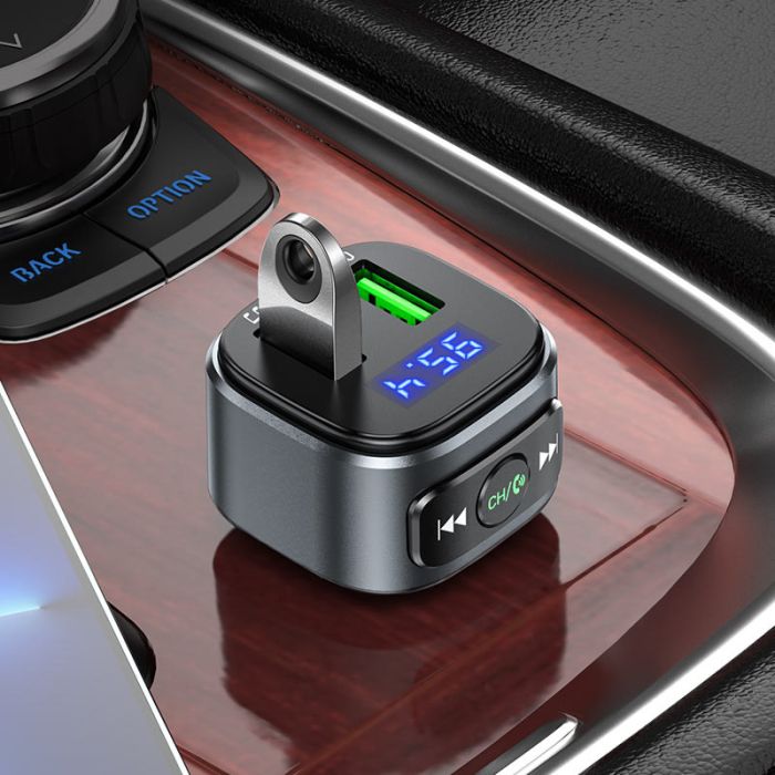 АЗУ FM модулятор HOCO E67 QC3.0 Черный