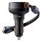 Автомобільна зарядка Baseus Enjoyment Pro Car Charger C + Retractable Type-C and Lightning 60W (C00057802111-0) Cluster