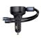 Автомобільна зарядка Baseus Enjoyment Pro Car Charger C + Retractable Type-C and Lightning 60W (C00057802111-0) Cluster