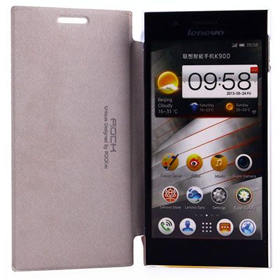 Чехол для Lenovo K900 Rock Elegant Yellow