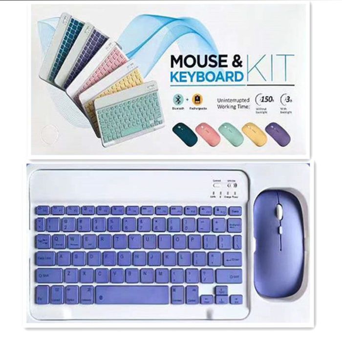 Клавиатура и мышка Bluetooth универсальна для планшета Violet