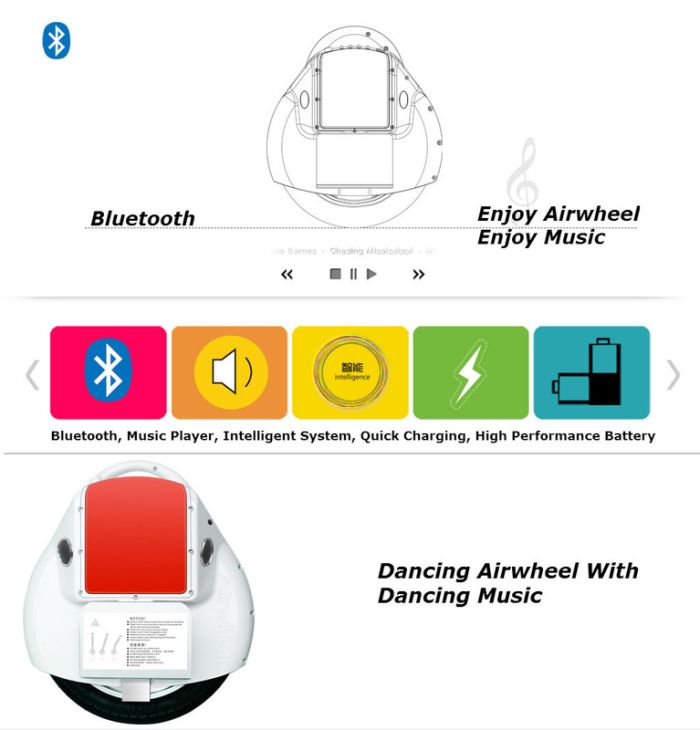 Моноколесо Airwheel X5-170WH MUSIC White
